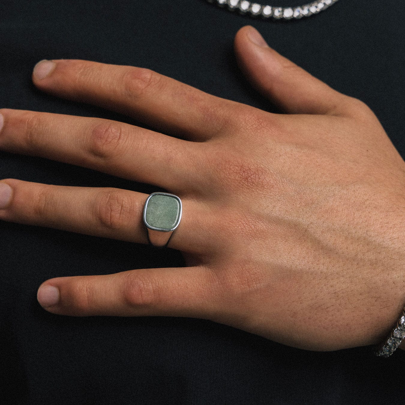 Square Aventurine Ring - Image 3