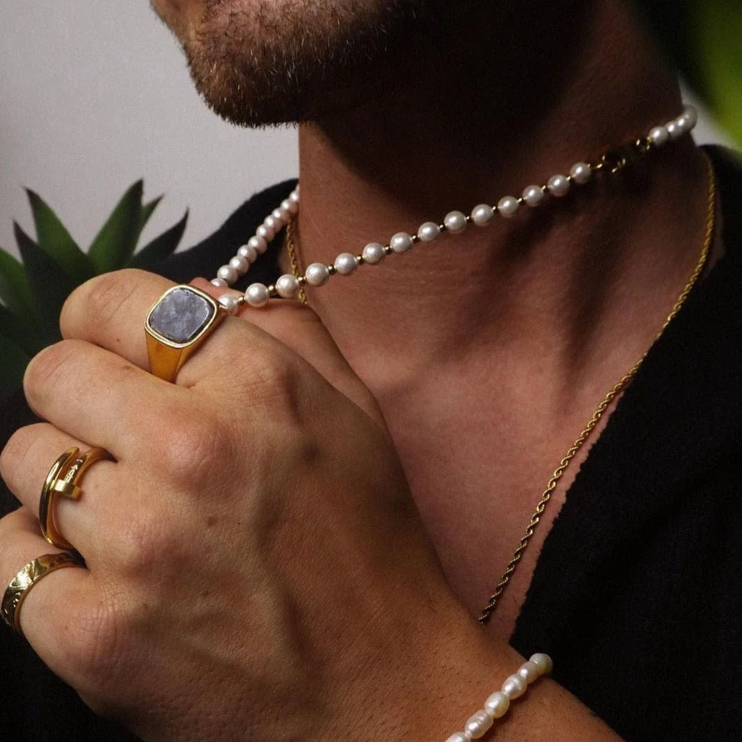 Square Black Spectrolite Ring - Image 4